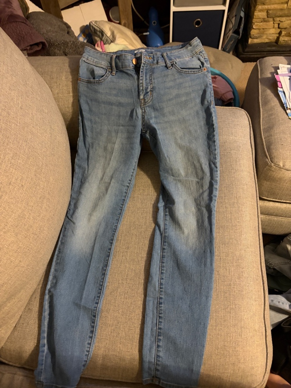 Old Navy Light Blue Women’s Skinny Jeans - Stretch Denim